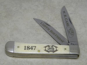 Case XX USA 1997 Natural Bone 6354 WH SS 150th Birthday 1847-1997 Wharncliffe Trapper Knife