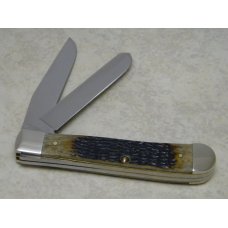 Case XX USA 1997 Burnt Sugar Bone 6254 SS Case Tested XX Tang Stamp Collection Trapper Knife