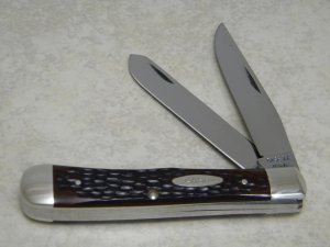 Case XX USA 6 Dot (1974) Jigged Delrin 6254 Carbon Steel Trapper Knife