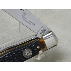 Queen Stainless USA #9135 Delrin "Q" Dagger Tang Stamp Etched Trapper Knife c.1984-1990 Queen Stainless USA #9135 Delrin "Q" Dagger Tang Stamp Etched Trapper Knife c.1984-1990