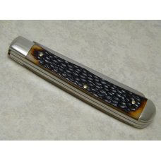 Queen Stainless USA #9135 Delrin "Q" Dagger Tang Stamp Etched Trapper Knife c.1984-1990 Queen Stainless USA #9135 Delrin "Q" Dagger Tang Stamp Etched Trapper Knife c.1984-1990