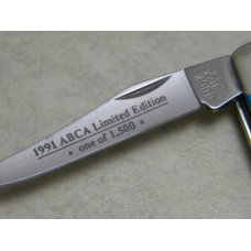 Buck 312 USA Blue Bone 1991ABCA Limited Edition 1 of 1500 Mini Trapper Knife Buck 312 USA Blue Bone 1991ABCA Limited Edition 1 of 1500 Mini Trapper Knife
