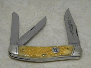 Winchester Trademark USA 1995 Bone 39049 Cartridge Series Sowbelly Whittler Knife