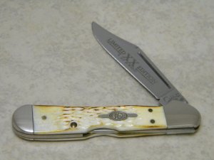 Case XX USA 1999 Burnt White Bone Limited Edition 61749L SS Mini Copperlock Knife
