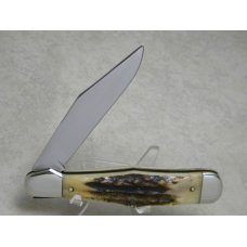Queen USA #38 Genuine Stag M.S.K.C.A. Coke Bottle Folding Hunter Knife Q79 Tang Stamp Etched c.1979 Queen USA #38 Genuine Stag M.S.K.C.A. Coke Bottle Folding Hunter Knife Q79 Tang Stamp Etched c.1979