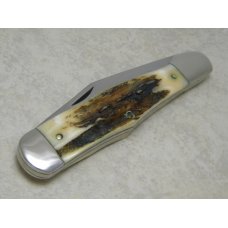 Queen USA #38 Genuine Stag M.S.K.C.A. Coke Bottle Folding Hunter Knife Q79 Tang Stamp Etched c.1979 Queen USA #38 Genuine Stag M.S.K.C.A. Coke Bottle Folding Hunter Knife Q79 Tang Stamp Etched c.1979