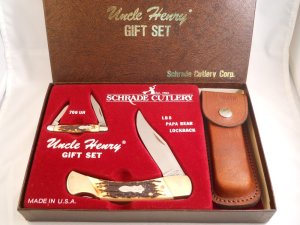Schrade Uncle Henry SGS-4 Gift Set USA  Mint 