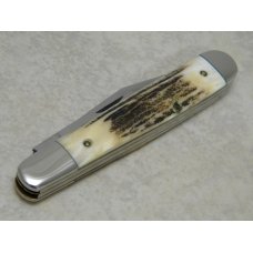 Queen #28 Stag Series 6120 Large Jack Knife "Q83" USA Tang Stamp Etched c.1983 Queen #28 Stag Series 6120 Large Jack Knife "Q83" USA Tang Stamp Etched c.1983
