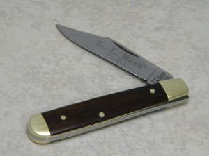 LL Bean Wood & Brass 1 Blade Pocket Jack Knife