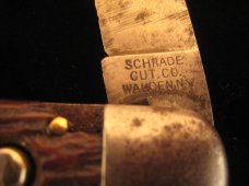 SCHRADE CUT CO. LARGE GREEN BONE AUTO KNIFE 1904 – 1946 OLD VINTAGE KNIVES SCHRADE CUT CO. LARGE GREEN BONE AUTO KNIFE 1904 – 1946 OLD VINTAGE KNIVES