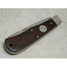 Camillus NY USA CSS-1 Wood Safari Series Cape Buffalo 375 H&H Mag Jumbo Trapper Knife in Box