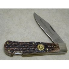 Camillus NY USA CCC-6 Bone Classic Cartridge 44 Rem. Mag. Jumbo Lockback Trapper Knife in Box Camillus NY USA CCC-6 Bone Classic Cartridge 44 Rem. Mag. Jumbo Lockback Trapper Knife in Box