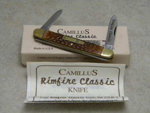 Camillus New York USA 22LR-1 Jigged Delrin "Rimfire Classic" Pen Knife in Box c.1992 Camillus New York USA 22LR-1 Jigged Delrin "Rimfire Classic" Pen Knife in Box c.1992