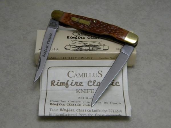 Camillus New York USA 22LR-4 Jigged Delrin "Rimfire Classic" Muskrat Knife in Box c.1995 Camillus New York USA 22LR-4 Jigged Delrin "Rimfire Classic" Muskrat Knife in Box c.1995