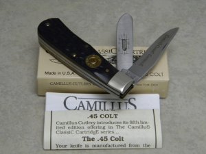 Camillus NY USA CCC-5 Bone Classic Cartridge Bone .45 Colt Trapper Knife in Box
