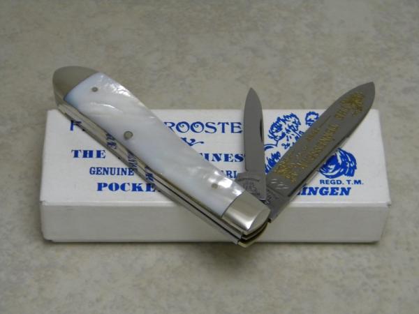 Fight'n Rooster Germany Pearl "The Tennessean" Teardrop Jack Knife in Box c.1987