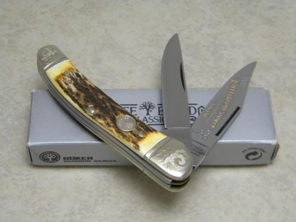 Boker Solingen Germany 2626 Stag "2007 Williamson County Knife Club 1 of 45" Copperhead Knife in Box Boker Solingen Germany 2626 Stag "2007 Williamson County Knife Club 1 of 45" Copperhead Knife in Box