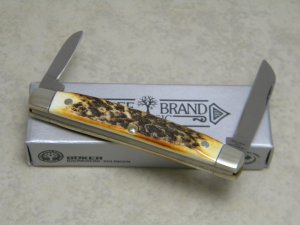 R. Werner 2003 Cullman, AL by Boker Solingen Germany 5252 Stag Medium Half Congress Knife in Box