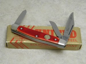 United Boker Solingen Germany Tree Brand Red Bone UC1129RS Gentleman Stockman Knife in Box