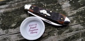 GEC GREAT EASTERN TIDIOUTE #85 BRAZILIAN CHERRY BEAVERTAIL KNIFE NR NICE!