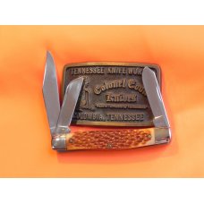 Vintage Colonel Coon 3 Blade Stockman Pocket Knife with Derlin Handles -NOS -Factory Edges on Blades