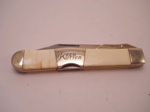 Keen Kutter Mammoth Ivory Knife Swing Guards Cheetah Style 