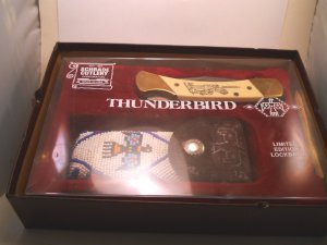 Schrade Scrimshaw Native American Knife Thunderbird 