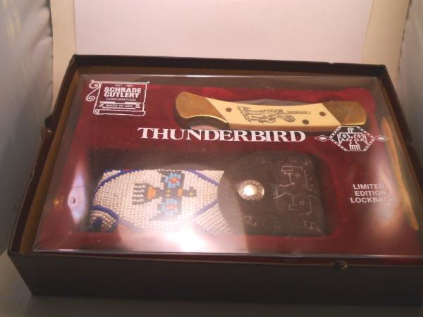 Schrade Scrimshaw Native American Knife Thunderbird Schrade Scrimshaw Native American Knife Thunderbird