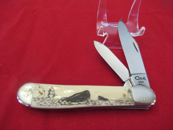 Case XX Smooth White Bone Handle Copperhead Pattern # 6249 CV 