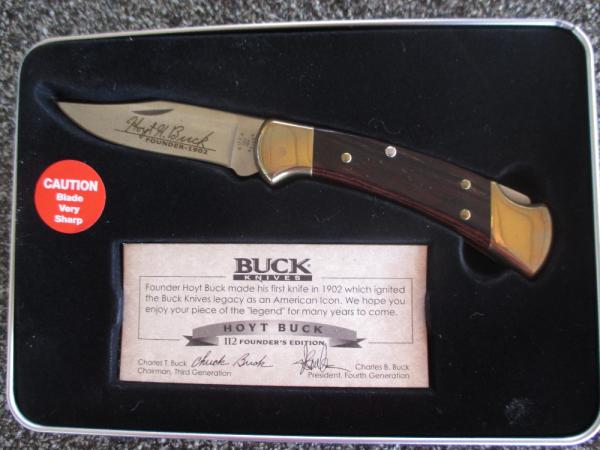 Buck 112 Hoyt Buck Founders Edition lockback Buck 112 Hoyt Buck Founders Edition lockback