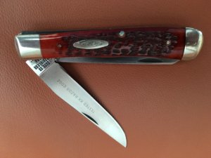 CASE XX Stainless USA Redbone 6254SSP, Tested XX Razor Edge Trapper Knife