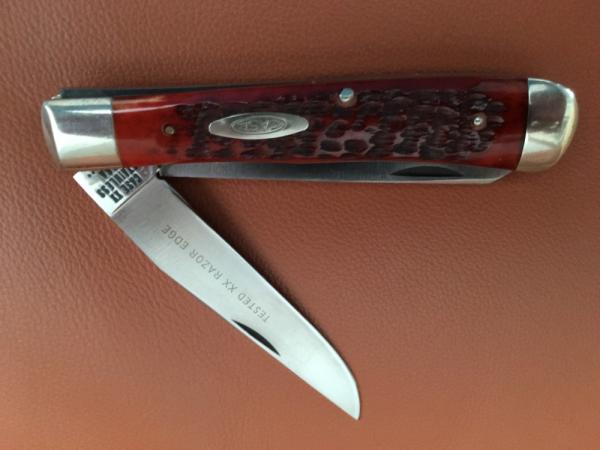 CASE XX Stainless USA Redbone 6254SSP, Tested XX Razor Edge Trapper Knife CASE XX Stainless USA Redbone 6254SSP, Tested XX Razor Edge Trapper Knife