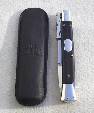 NEW OLD STOCK 2015 A.G.A.13" ( BATWING ) CAMPOLIN ITALY AFRICAN EBONY WOOD BAYONET SWINGUARD KNIFE