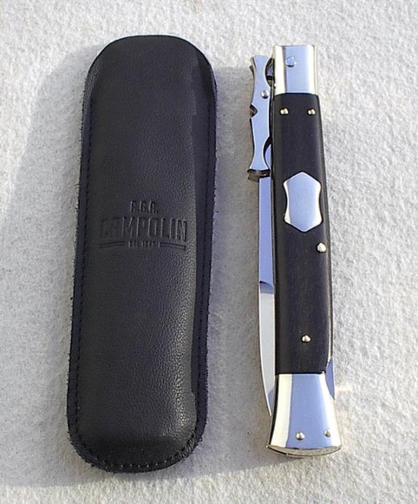 NEW OLD STOCK 2015 A.G.A.13" ( BATWING ) CAMPOLIN ITALY AFRICAN EBONY WOOD BAYONET SWINGUARD KNIFE