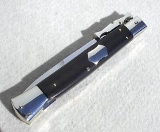 NEW OLD STOCK 2015 A.G.A.13" ( BATWING ) CAMPOLIN ITALY AFRICAN EBONY WOOD BAYONET SWINGUARD KNIFE