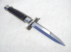 NEW OLD STOCK 2015 A.G.A.13" ( BATWING ) CAMPOLIN ITALY AFRICAN EBONY WOOD BAYONET SWINGUARD KNIFE