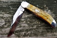 1978 Ka-Bar Dog Head Knife Jigged Bone Union Cutlery Olean NY V111/78 