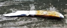 1978 Ka-Bar Dog Head Knife Jigged Bone Union Cutlery Olean NY V111/78 