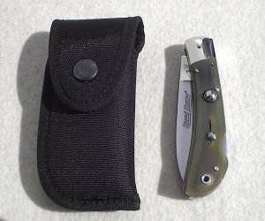 NEW OLD STOCK ITALIAN AKC AUTO SPEED HUNTER GENUINE BRAZILIAN HORN WITH SHEATH