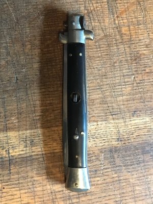 Vintage Old A&K ITALY big picklock switchblade horn handles