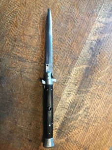 Vintage Old A&K ITALY big picklock switchblade horn handles Vintage Old A&K ITALY big picklock switchblade horn handles