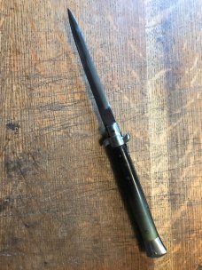 Vintage Old A&K ITALY big picklock switchblade horn handles Vintage Old A&K ITALY big picklock switchblade horn handles