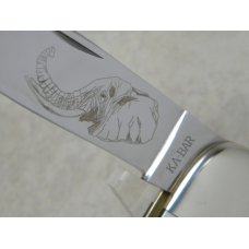 Kabar KA-BAR Made in USA ETN 91 Imitation Ivory Elephant Toe Sunfish Whittler Knife c.1991 Kabar KA-BAR Made in USA ETN 91 Imitation Ivory Elephant Toe Sunfish Whittler Knife c.1991