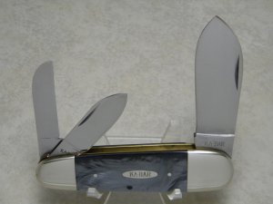 Kabar KA-BAR Made in USA ETN 91 Imitation Abalone Pearl Elephant Toe Sunfish Whittler Knife c.1991