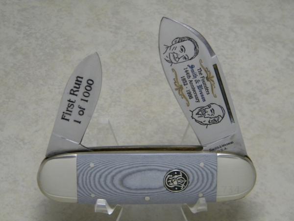 Smith & Wesson USA Micarta "The Founders 144th Anniversary 1852-1996" First Run Elephant Toe Knife Smith & Wesson USA Micarta "The Founders 144th Anniversary 1852-1996" First Run Elephant Toe Knife