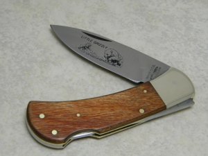 Parker Cut. Co. Japan Wood "Little Grizzly" Large Lockback Knife