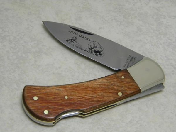Parker Cut. Co. Japan Wood "Little Grizzly" Large Lockback Knife Parker Cut. Co. Japan Wood "Little Grizzly" Large Lockback Knife
