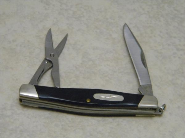 Buck 305 X USA Lancer Black Delrin 2 Blade Stockman Knife