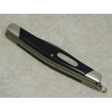 Buck 305 X USA Lancer Black Delrin 2 Blade Stockman Knife with Scissors c.1990