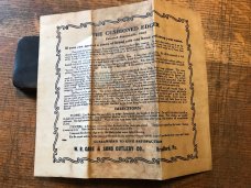 W.R. CASE & SONS CUT CO " THE CUSHIONED EDGER" straight razor hone/strop w/orig paper directions/box W.R. CASE & SONS CUT CO " THE CUSHIONED EDGER" straight razor hone/strop w/orig paper directions/box